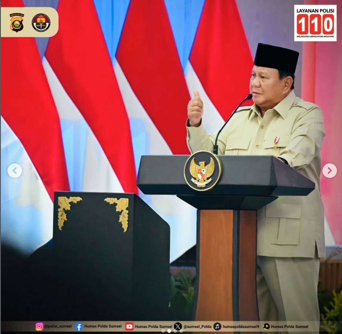 Kapolda Sumsel Irjen Pol Sandi Nugroho Ikuti Rapim TNI-Polri 2026 Bersama Presiden RI
